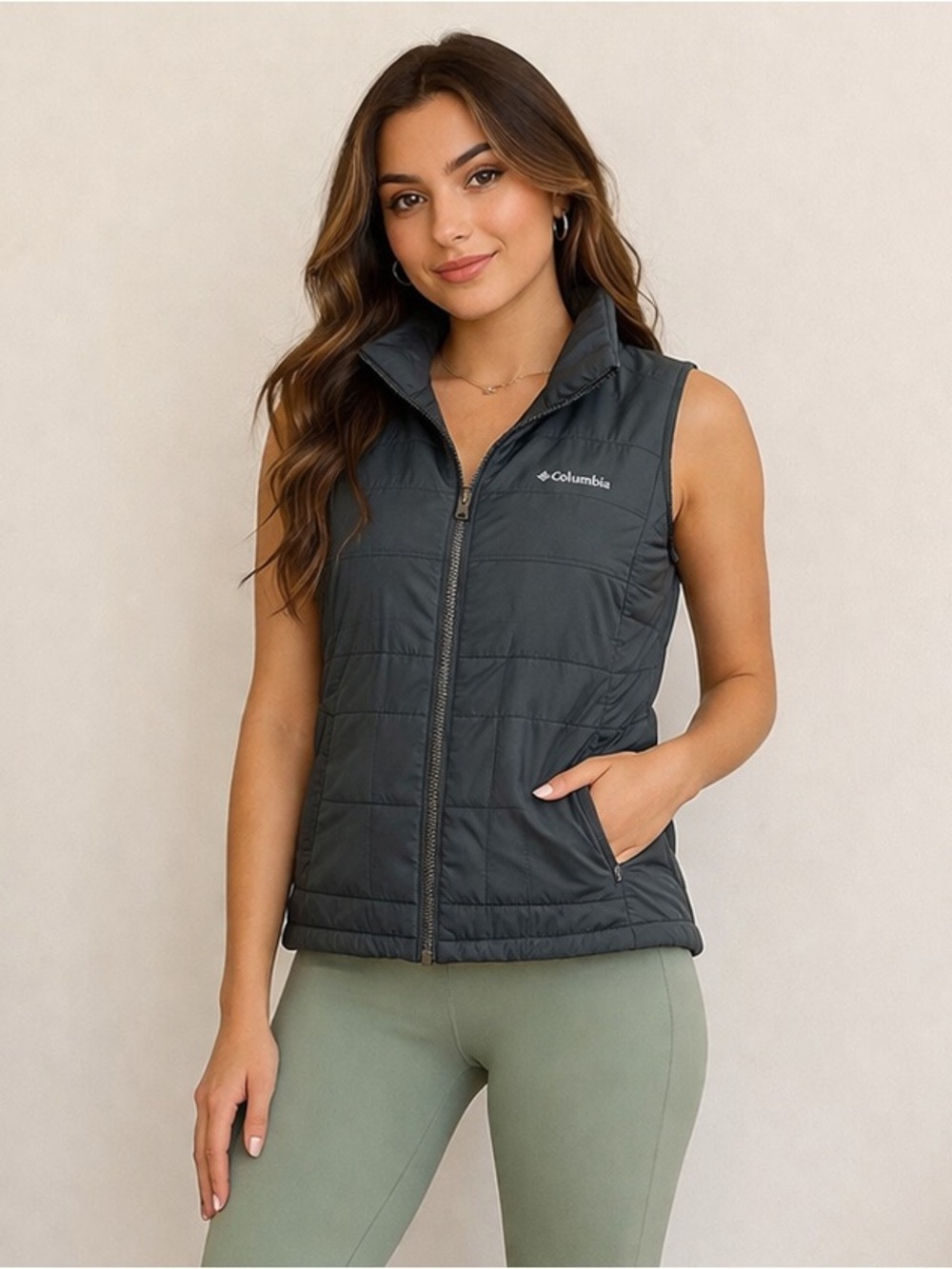 Columbia Women's Grey Quilted Vest